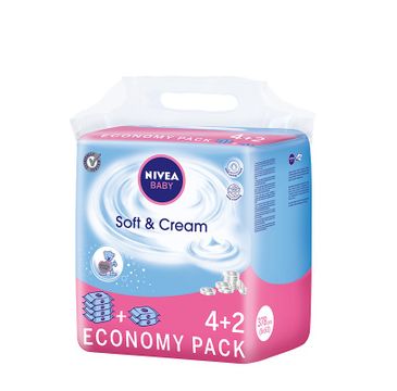 Nivea Baby Soft & Cream chusteczki dla dzieci i niemowląt 6 x 63 szt.