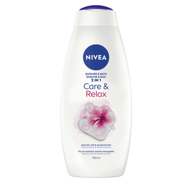 Nivea Care & Relax płyn do kąpieli i żel pod prysznic 2w1 (750 ml)