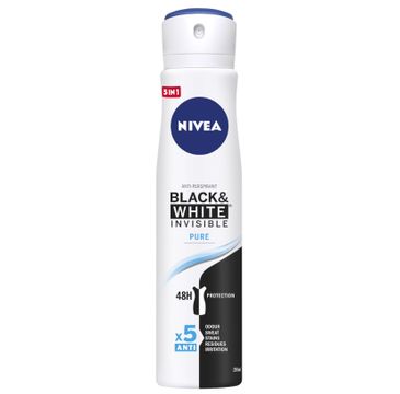 Nivea Black & White Invisible Pure dezodorant dla kobiet 250 ml