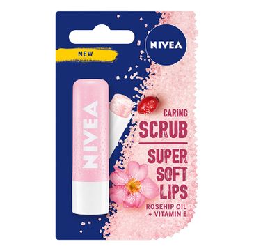 Nivea Caring Scrub pielęgnujący peeling do ust Dzika Róża (5.5 ml)