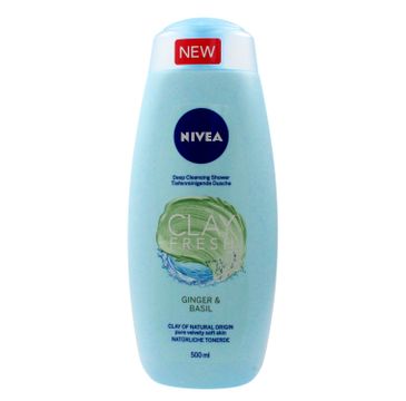 Nivea Clay Fresh żel pod prysznic z glinką Ginger & Basil (500 ml)