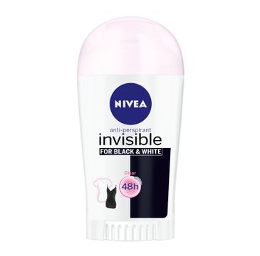 Nivea Black & White Invisible Clear antyperspirant w sztyfcie (40 ml)