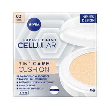 Nivea Expert Finish Cellular 3in1 Care Cushion krem-podkład w poduszce SPF15 02 Medium (15 ml)