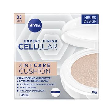 Nivea Expert Finish Cellular 3in1 Care Cushion krem-podkład w poduszce SPF15 03 Dark (15 ml)