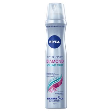 Nivea Hair Care Styling Diamond Volume Care lakier do każdego typu włosów ultra mocny 250 ml