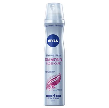 Nivea Hair Care Styling lakier do włosów Diamond Gloss Care mocne utrwalenie 250 ml