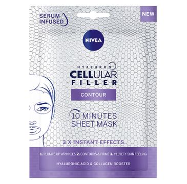 Nivea – Hyaluron Cellular Filler Contour 10-minutowa maska w płachcie (1 szt.)