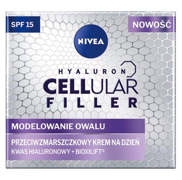 Nivea Hyaluron Cellular Filler + Modelowanie Owalu przeciwzmarszczkowy krem na dzień SPF15 (50 ml)