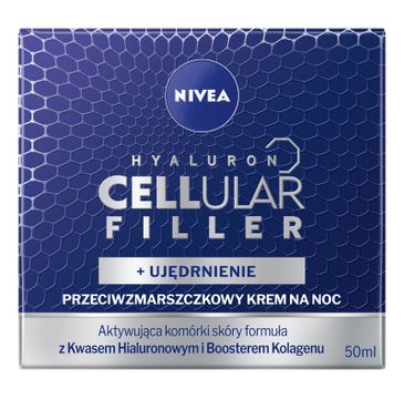 Nivea Hyaluron Cellular Filler + Ujędrnienie przeciwzmarszczkowy krem na noc (50 ml)