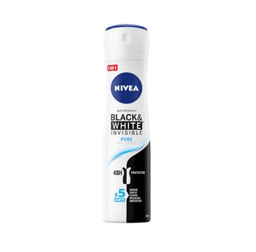 Nivea Black & White Invisible Pure antyperspirant w sprayu (150 ml)