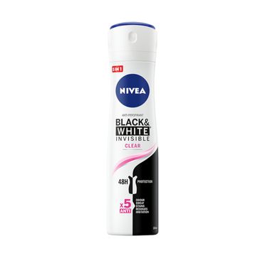 Nivea Black & White Invisible Clear antyperspirant w sprayu (150 ml)