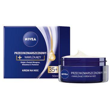 Nivea krem na noc 35+ przeciwzmarszczkowy nawilżający pielęgnacja twarzy (50 ml)