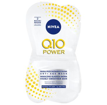 Nivea Q10 Power maska na twarz przeciwzmarszczkowa (2 x 7,5 ml)