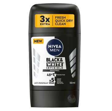Nivea Men Black&White Invisible Original antyperspirant w sztyfcie (50 ml)