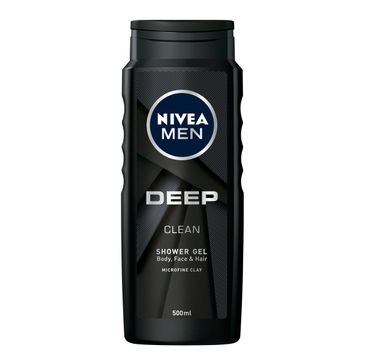 Nivea Men Deep Clean żel pod prysznic do ciała, twarzy i włosów 500 ml