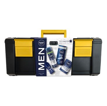 Nivea Men Tech Master zestaw pianka do golenia 200ml + antyperspirant roll-on 50ml + żel pod prysznic 250ml + balsam po goleniu 100ml