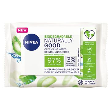 Nivea Naturally Good biodegradowalne chusteczki do demakijażu