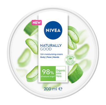 Nivea Naturally Good Cream krem do ciała twarzy i rąk z organicznym aloesem (200 ml)