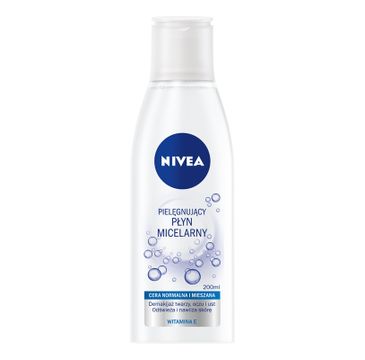 Nivea Pielęgnujący Płyn micelarny do demakijażu do cery normalnej i mieszanej z witaminą E 200 ml