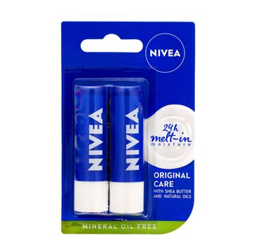 Nivea pielegnująca pomadka do ust DUO Original Care ( 2 x 5.5 ml)