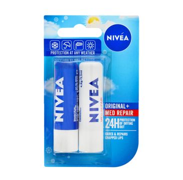 Nivea pomadka do ust DUO Original + Med Repair