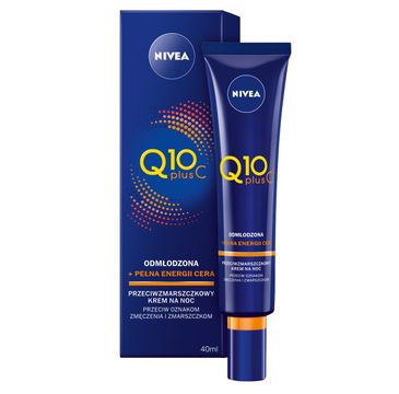 Nivea Q10 Plus C krem do twarzy przeciwzmarszczkowy energetyzujący na noc 40 ml