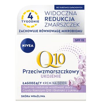 Nivea Q10 Ukojenie przeciwzmarszczkowy łagodzący krem na dzień SPF15 (50 ml)