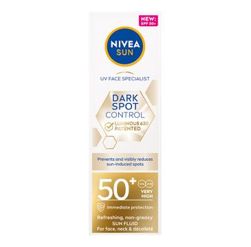 Nivea Sun Spot Control Luminous 630® odświeżający fluid przeciwsłoneczny do twarzy SPF50+ 40ml