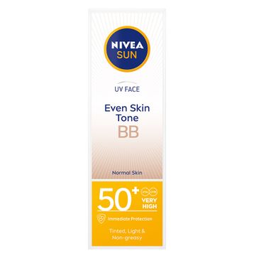 Nivea Sun UV Face Even Skin Tone BB nawilżający krem do twarzy BB z bardzo wysoką ochroną SPF50+ (50 ml)