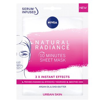Nivea Urban Skin maska w płacie 10-minutowa Natural Radiance