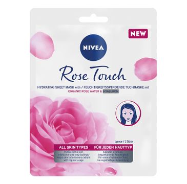 Nivea Rose Touch intensywnie nawilżająca maska w płachcie (1 szt.)