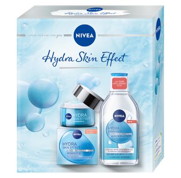 Nivea Zestaw prezentowy Hydra Skin Effect żel do twarzy na dzień (50 ml) + płyn micelarny (400 ml)