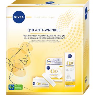 Nivea Zestaw prezentowy Q10 Anti-Wrinkle (krem na dzień 50ml+krem pod oczy 15ml)