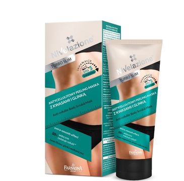 Nivelazione Turbo Slim Antycellulitowy peeling maska z kwasami i glinką 200 ml