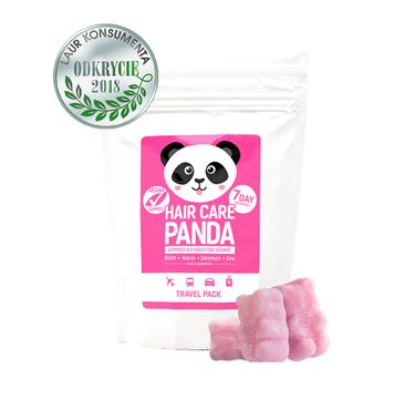 Noble Health Hair Care Panda Travel Pack witaminy na włosy w żelkach 70g