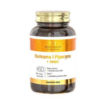 Noble Health Kurkuma i Piperyna + Imbir suplement diety 60 kapsułek