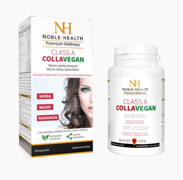 Noble Health Premium Wellness Class A Collavegan suplement diety na mocne włosy skórę i paznokcie 60 kapsułek