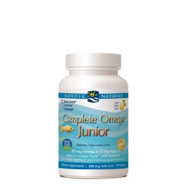 Nordic Naturals Complete Omega Junior Omega-3 283mg + GLA 35mg suplement diety 90 żelek