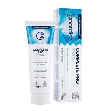 Nordics Complete Pro Organic Toothpaste organiczna pasta do zębów z fluorem Aloe & Salvia 75ml