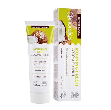 Nordics Natural Morning Fresh Natural Toothpaste naturalna pasta do zębów bez fluoru Coconut + Mint 75ml