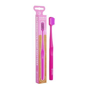 Nordics Premium Toothbrush szczoteczka do zębów z tworzywa pla Pink