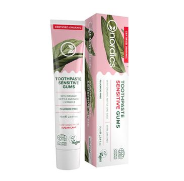 Nordics Sensitive Gums Organic Toothpaste organiczna pasta do zębów bez fluoru Nettle + Sage 75ml