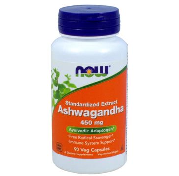 Now Foods Ashwagandha 450mg suplement diety 90 kapsułek