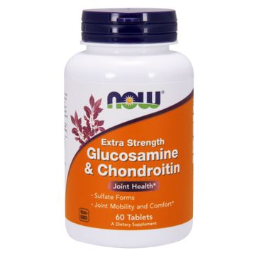 Now Foods Glukosamine & Chondroitine suplement diety 60 tabletek