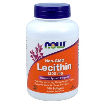 Now Foods Lecithin 1200mg lecytyna suplement diety 100 kapsułek
