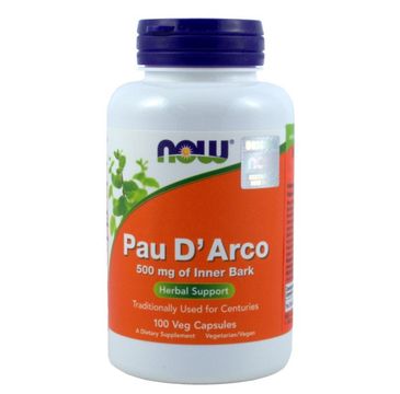 Now Foods Pau D'Arco 500mg suplement diety 100 kapsułek