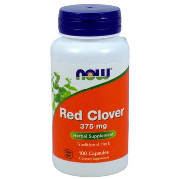 Now Foods Red Clover 375mg suplement diety 100 kapsułek