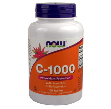 Now Foods Witamin C-1000 With Rose Hips & Bioflavonoids suplement diety 100 tabletek