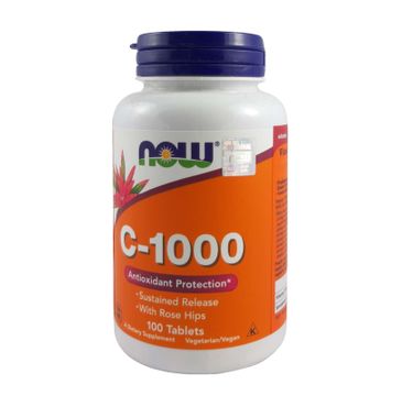 Now Foods Witamin C-1000 With Rose Hips suplement diety 100 tabletek