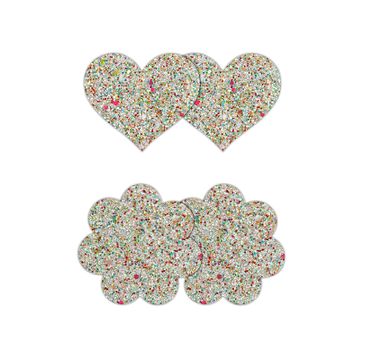 NS Novelties Pretty Pasties nakładki na biust Heart & Flower Glow (2 pary)